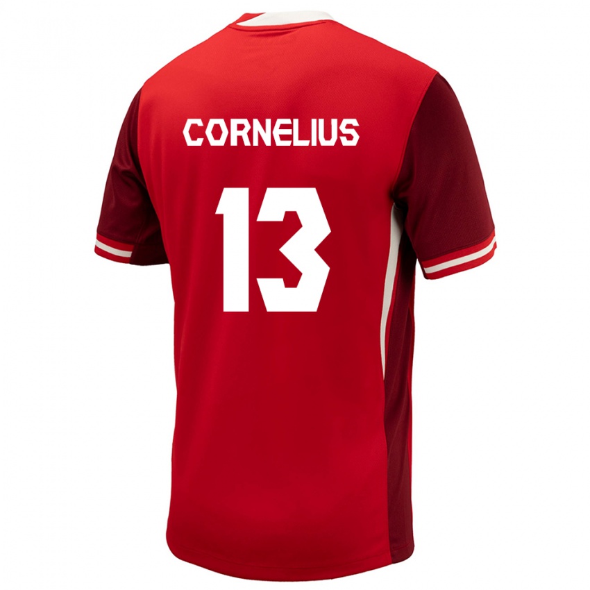 Kinderen Canada Derek Cornelius #13 Rood Thuisshirt Thuistenue 24-26 T-Shirt