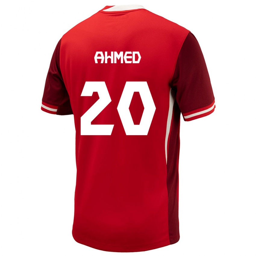 Kinderen Canada Ali Ahmed #20 Rood Thuisshirt Thuistenue 24-26 T-Shirt