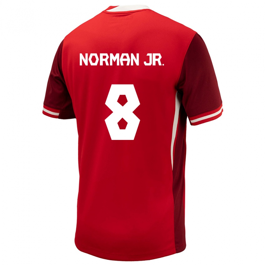 Kinderen Canada David Norman Jr. #8 Rood Thuisshirt Thuistenue 24-26 T-Shirt