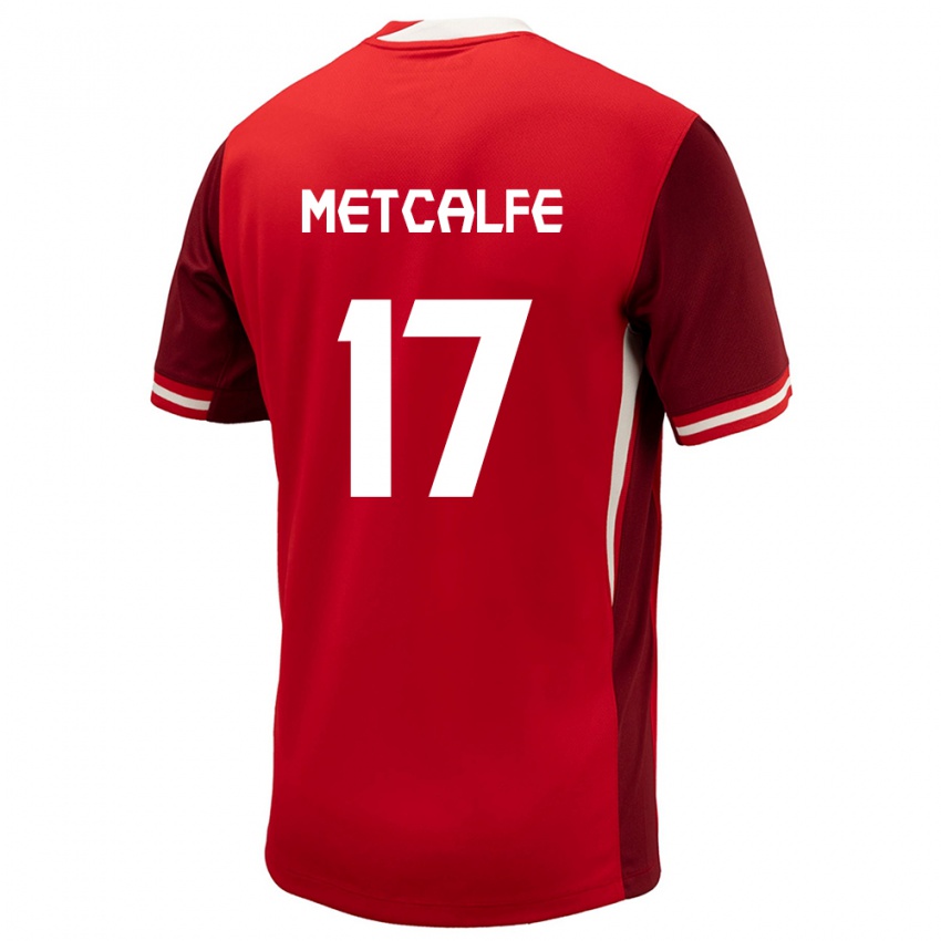 Kinderen Canada Patrick Metcalfe #17 Rood Thuisshirt Thuistenue 24-26 T-Shirt