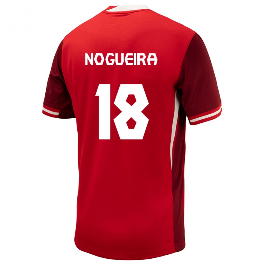 Kinderen Canada Matthew Nogueira #18 Rood Thuisshirt Thuistenue 24-26 T-Shirt