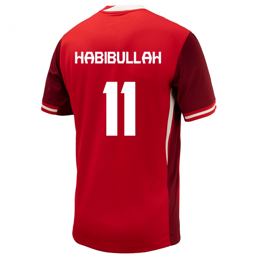 Kinderen Canada Kamron Habibullah #11 Rood Thuisshirt Thuistenue 24-26 T-Shirt