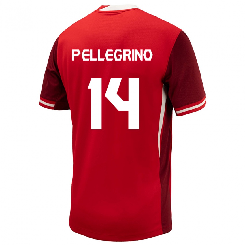 Kinderen Canada Gabriel Pellegrino #14 Rood Thuisshirt Thuistenue 24-26 T-Shirt