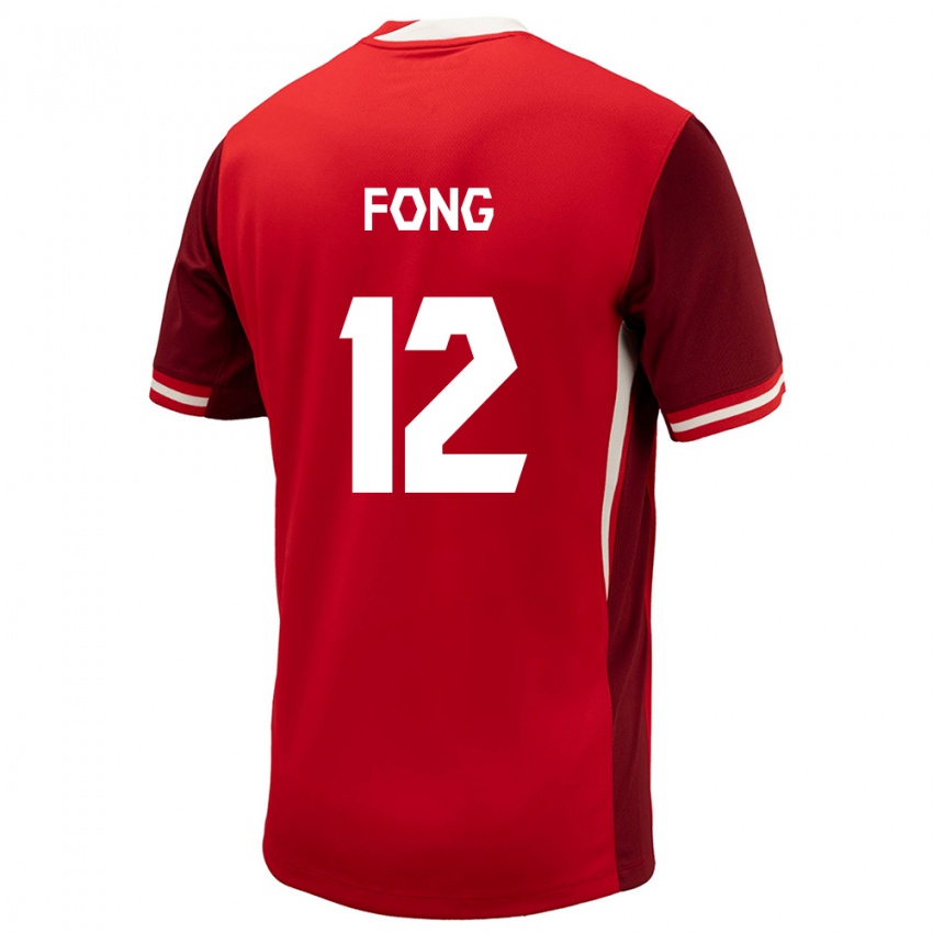 Kinderen Canada Aidan Fong #12 Rood Thuisshirt Thuistenue 24-26 T-Shirt