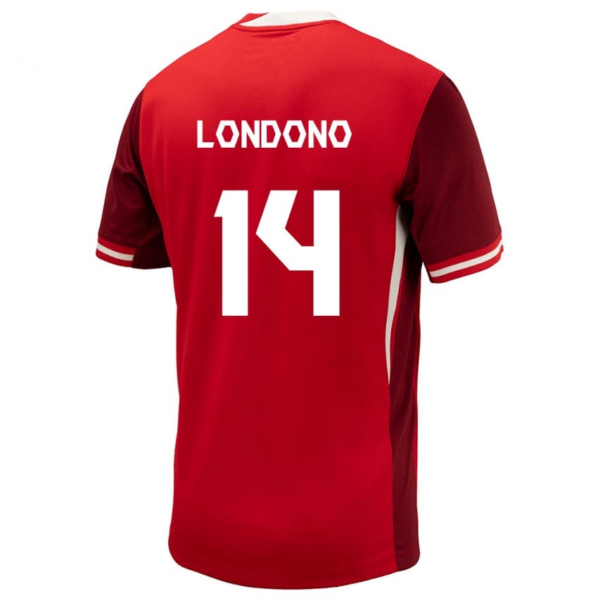 Kinderen Canada Tyler Londono #14 Rood Thuisshirt Thuistenue 24-26 T-Shirt