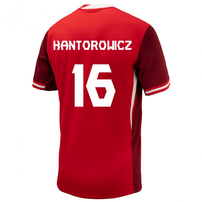 Kinderen Canada Dominic Kantorowicz #16 Rood Thuisshirt Thuistenue 24-26 T-Shirt