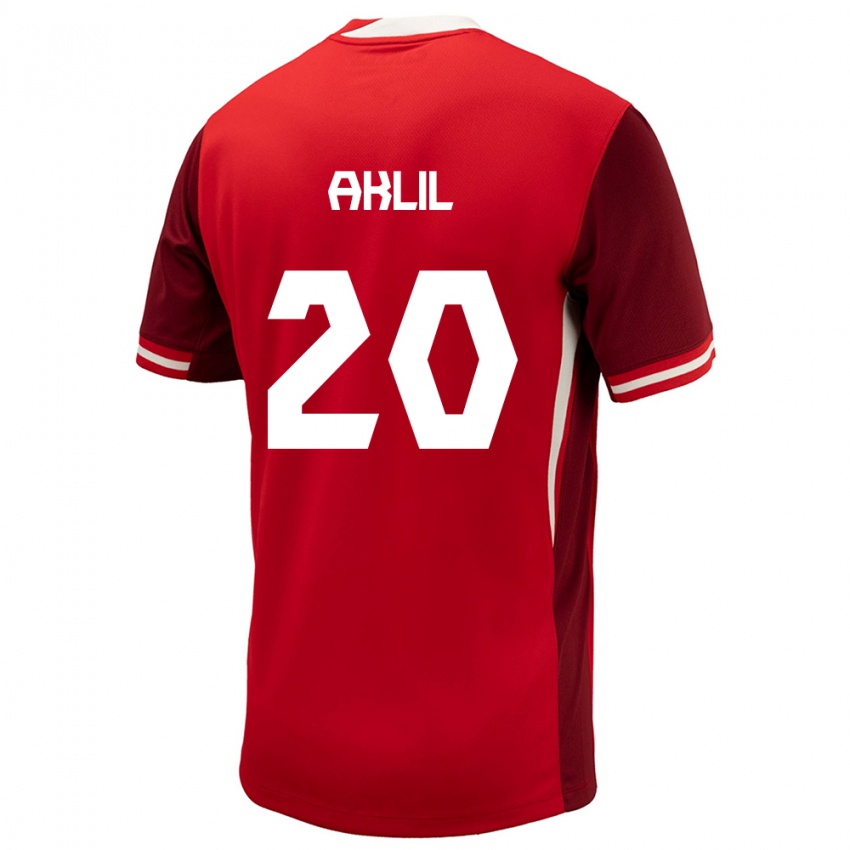 Kinderen Canada Lino Aklil #20 Rood Thuisshirt Thuistenue 24-26 T-Shirt