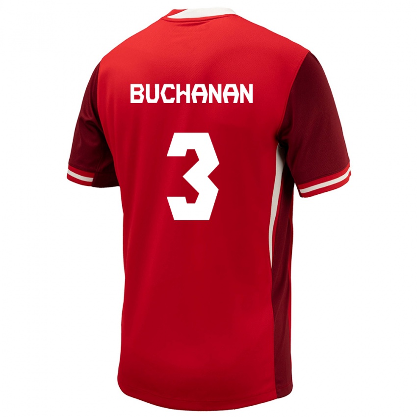 Kinderen Canada Kadeisha Buchanan #3 Rood Thuisshirt Thuistenue 24-26 T-Shirt