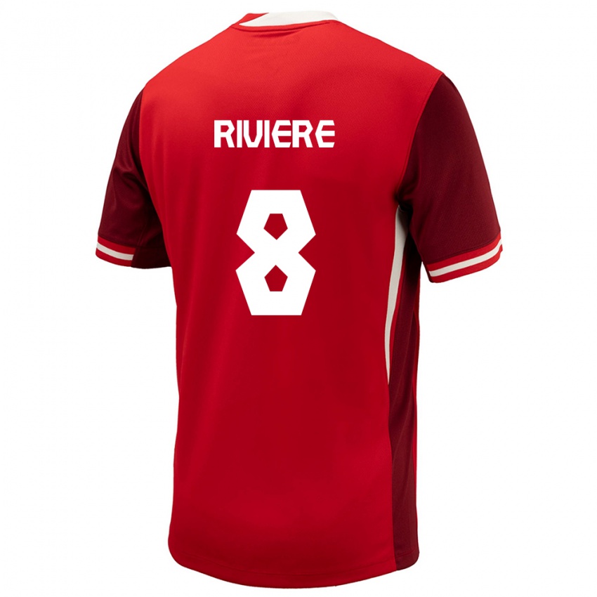 Kinderen Canada Jayde Riviere #8 Rood Thuisshirt Thuistenue 24-26 T-Shirt