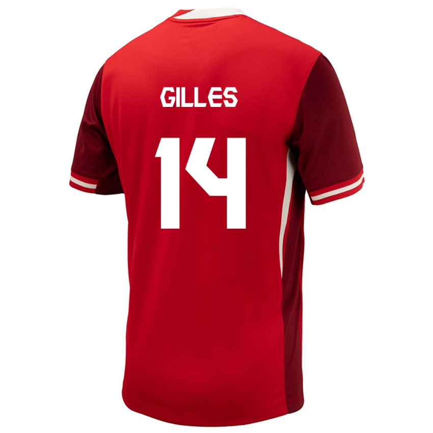 Kinderen Canada Vanessa Gilles #14 Rood Thuisshirt Thuistenue 24-26 T-Shirt