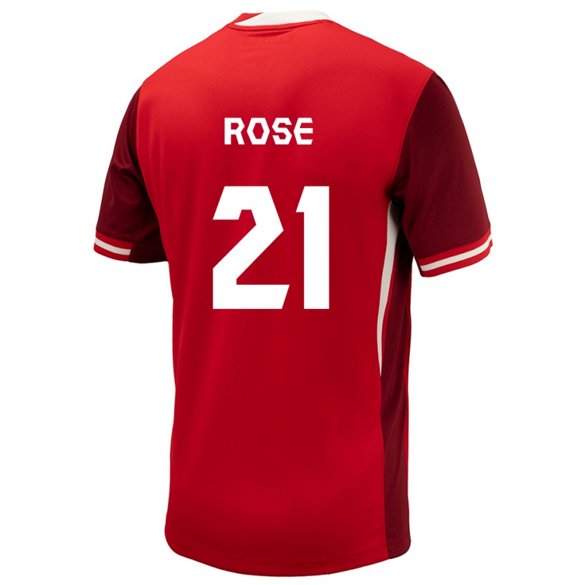 Kinderen Canada Jade Rose #21 Rood Thuisshirt Thuistenue 24-26 T-Shirt