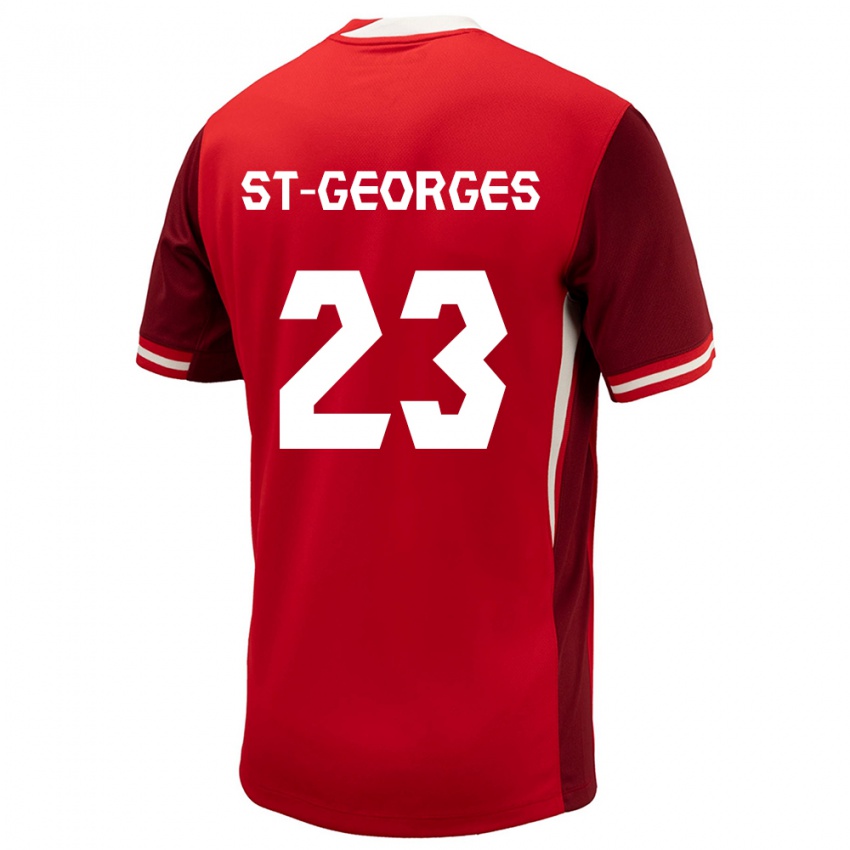 Kinderen Canada Bianca St Georges #23 Rood Thuisshirt Thuistenue 24-26 T-Shirt