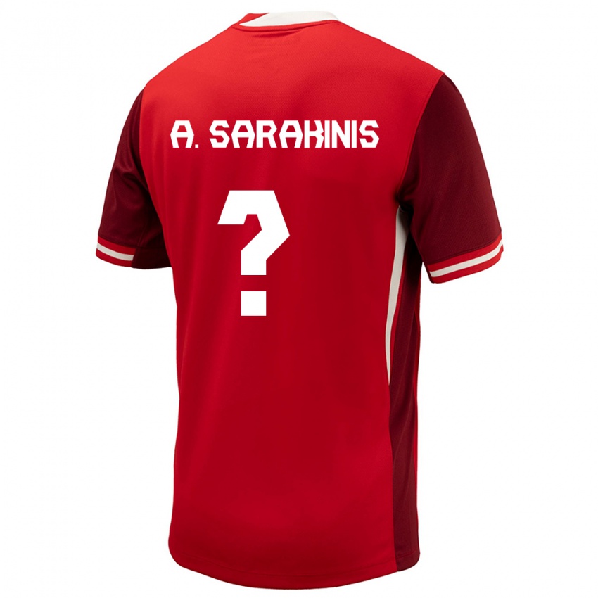 Kinderen Canada Alexander Sarakinis #0 Rood Thuisshirt Thuistenue 24-26 T-Shirt