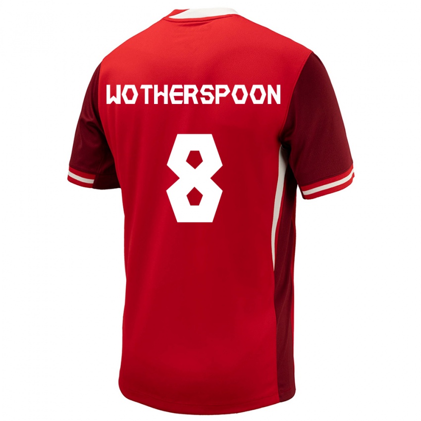 Kinderen Canada David Wotherspoon #8 Rood Thuisshirt Thuistenue 24-26 T-Shirt