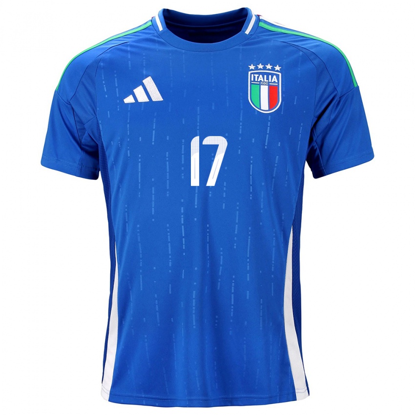 Kinderen Italië Aaron Ciammaglichella #17 Blauw Thuisshirt Thuistenue 24-26 T-Shirt