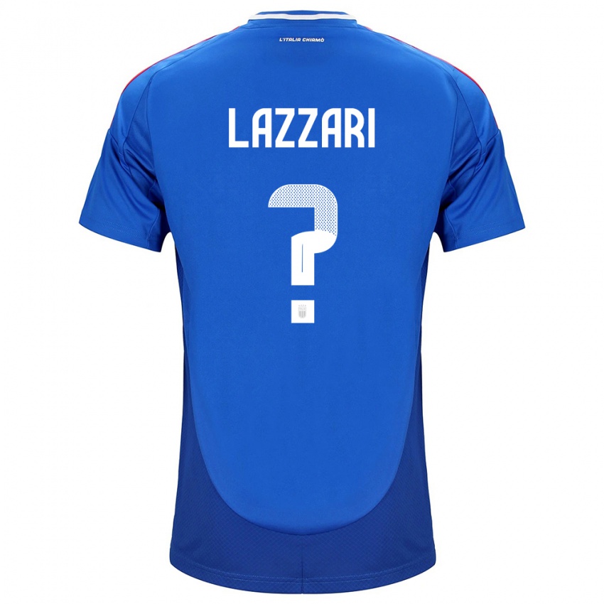 Kinderen Italië Manuel Lazzari #0 Blauw Thuisshirt Thuistenue 24-26 T-Shirt