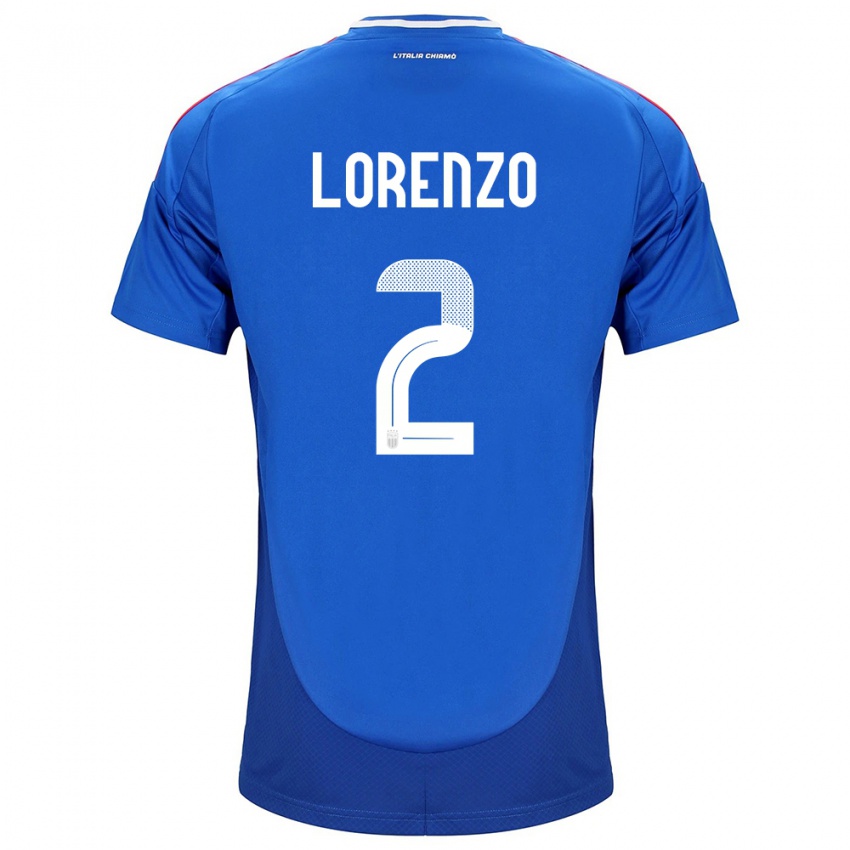 Kinderen Italië Giovanni Di Lorenzo #2 Blauw Thuisshirt Thuistenue 24-26 T-Shirt