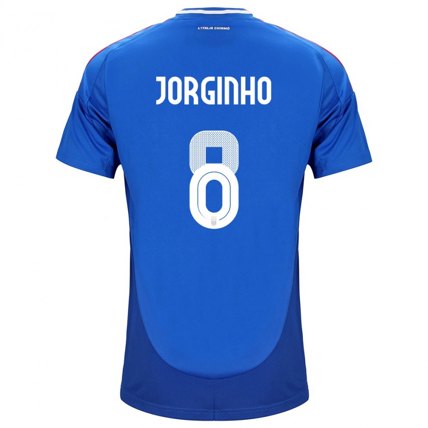 Kinderen Italië Jorginho #8 Blauw Thuisshirt Thuistenue 24-26 T-Shirt