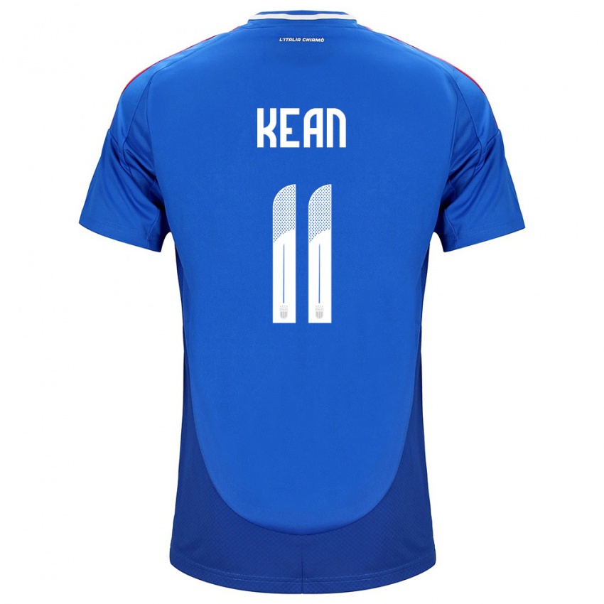 Kinderen Italië Moise Kean #11 Blauw Thuisshirt Thuistenue 24-26 T-Shirt