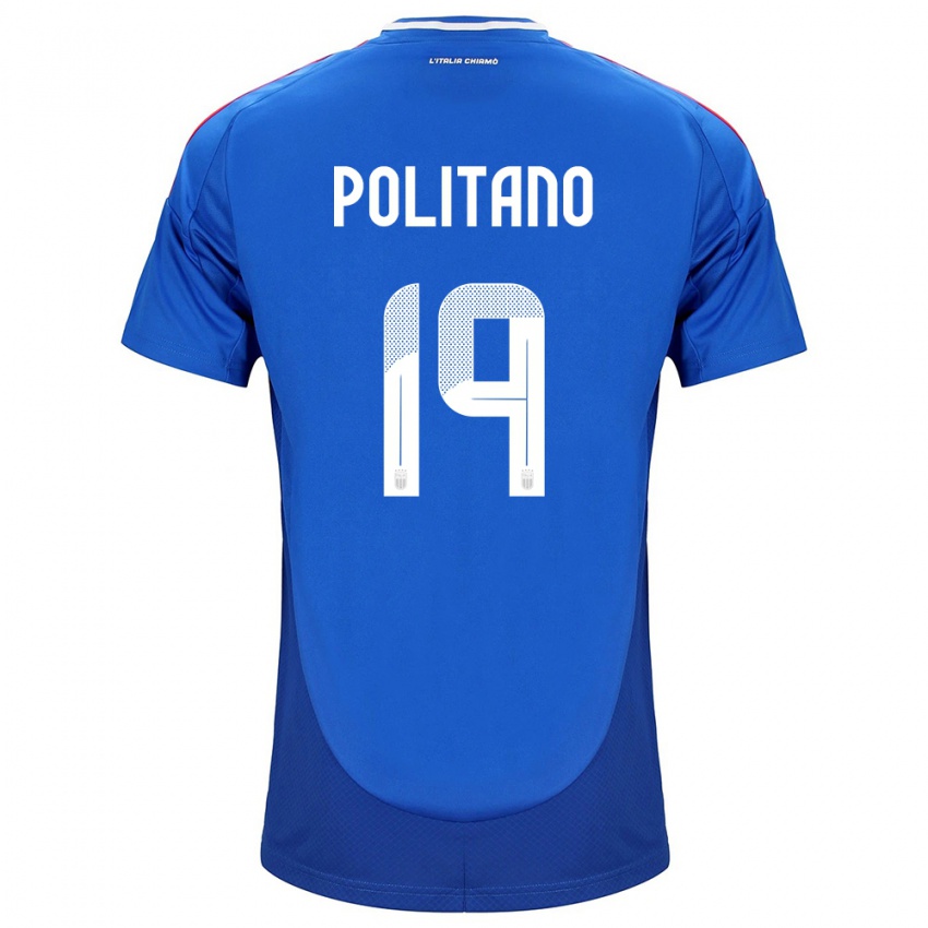 Kinderen Italië Matteo Politano #19 Blauw Thuisshirt Thuistenue 24-26 T-Shirt