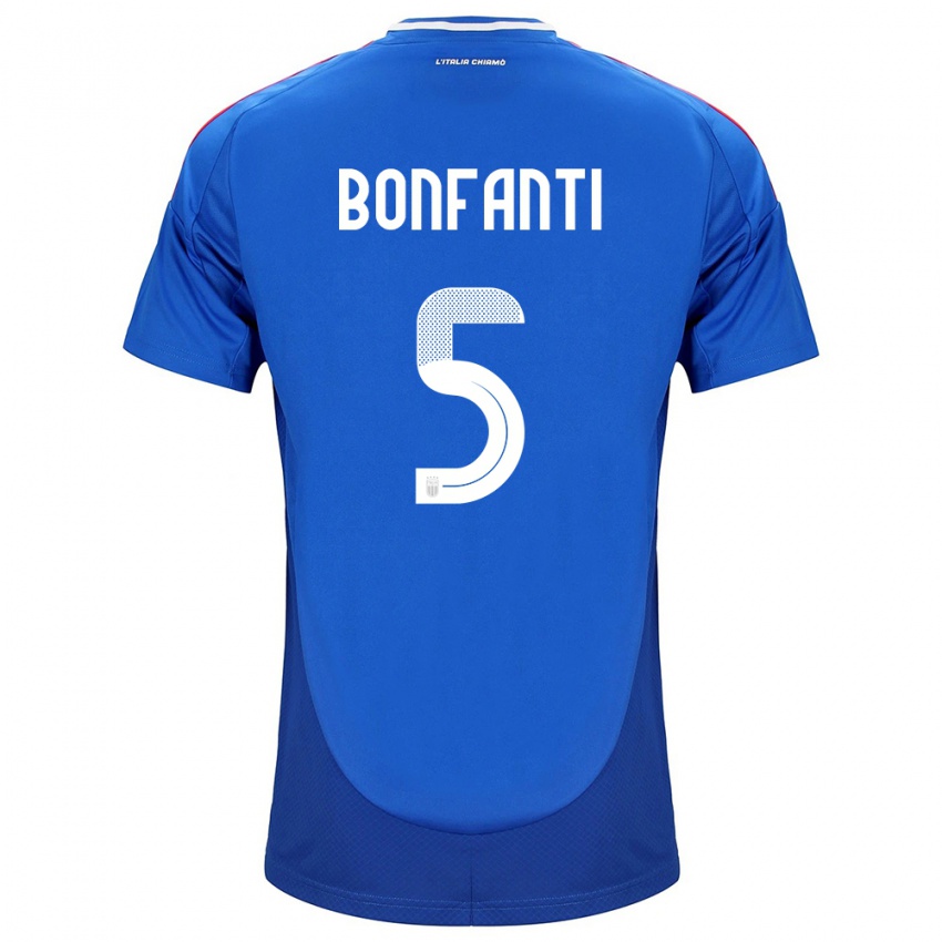 Kinderen Italië Giovanni Bonfanti #5 Blauw Thuisshirt Thuistenue 24-26 T-Shirt