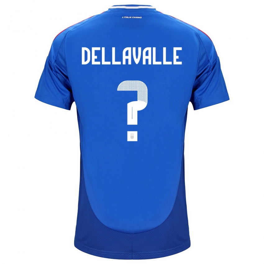 Kinderen Italië Alessandro Dellavalle #0 Blauw Thuisshirt Thuistenue 24-26 T-Shirt