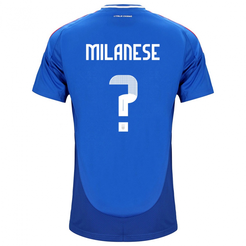 Kinderen Italië Tommaso Milanese #0 Blauw Thuisshirt Thuistenue 24-26 T-Shirt