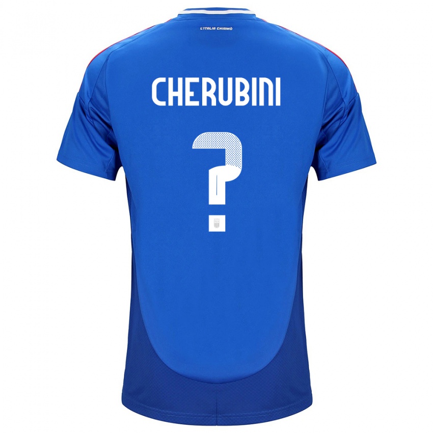 Kinderen Italië Luigi Cherubini #0 Blauw Thuisshirt Thuistenue 24-26 T-Shirt