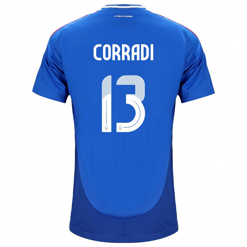 Kinderen Italië Christian Corradi #13 Blauw Thuisshirt Thuistenue 24-26 T-Shirt