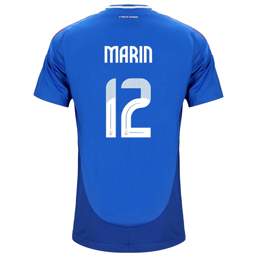 Kinderen Italië Renato Marin #12 Blauw Thuisshirt Thuistenue 24-26 T-Shirt