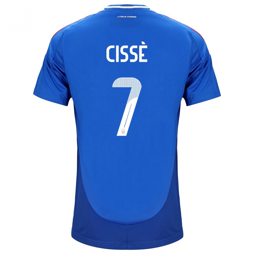 Kinderen Italië Alphadjo Cissè #7 Blauw Thuisshirt Thuistenue 24-26 T-Shirt