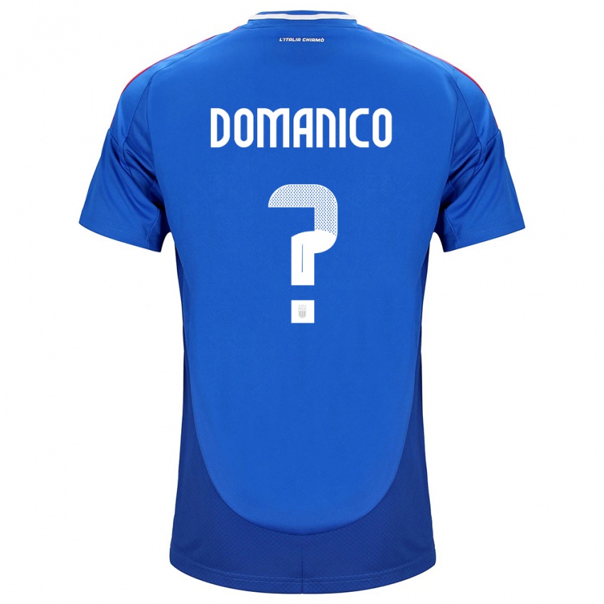 Kinderen Italië Saverio Domanico #0 Blauw Thuisshirt Thuistenue 24-26 T-Shirt