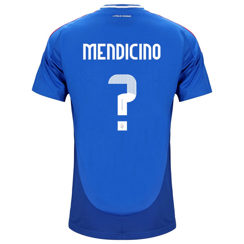 Kinderen Italië Leonardo Mendicino #0 Blauw Thuisshirt Thuistenue 24-26 T-Shirt