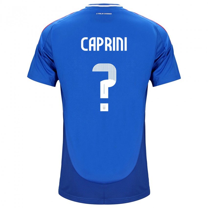 Kinderen Italië Maat Daniel Caprini #0 Blauw Thuisshirt Thuistenue 24-26 T-Shirt