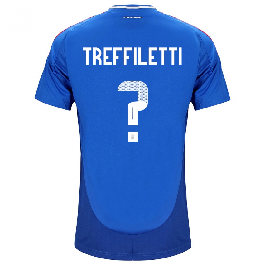 Kinderen Italië Danilo Treffiletti #0 Blauw Thuisshirt Thuistenue 24-26 T-Shirt