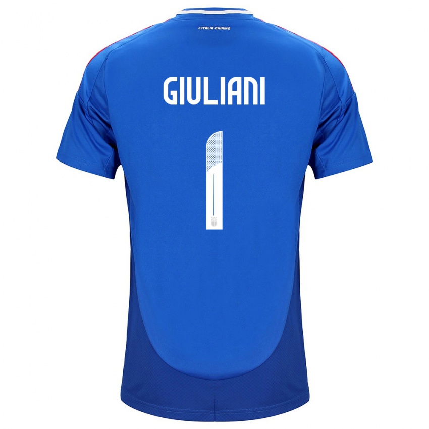 Kinderen Italië Laura Giuliani #1 Blauw Thuisshirt Thuistenue 24-26 T-Shirt