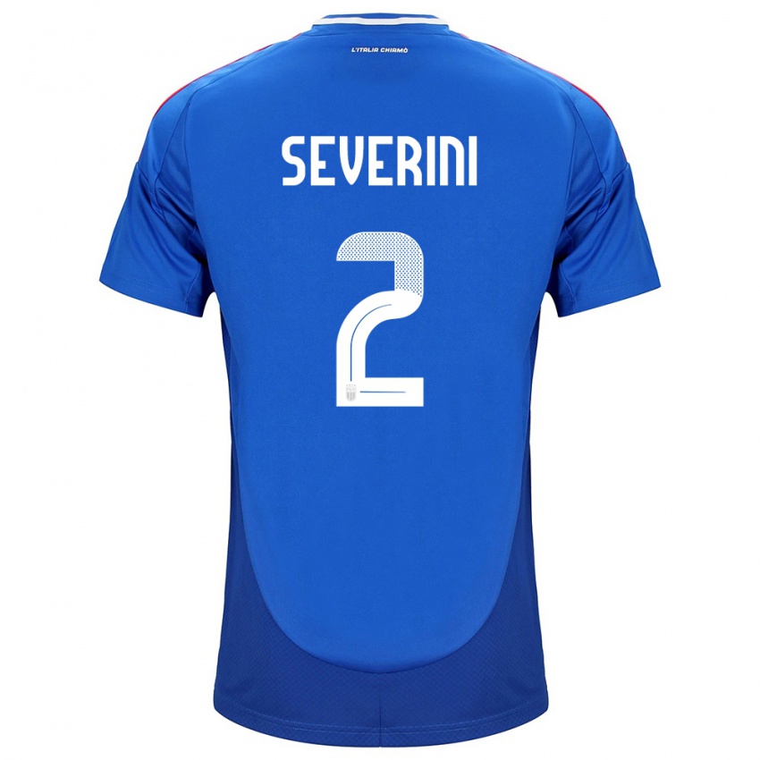 Kinderen Italië Emma Severini #2 Blauw Thuisshirt Thuistenue 24-26 T-Shirt