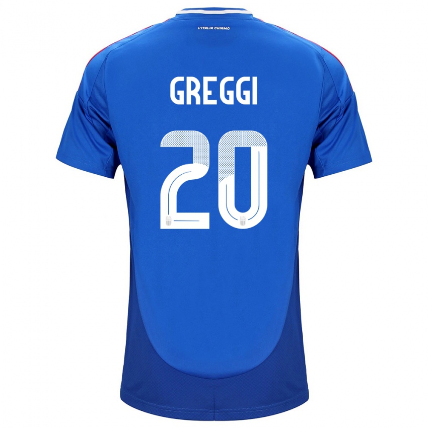 Kinderen Italië Giada Greggi #20 Blauw Thuisshirt Thuistenue 24-26 T-Shirt