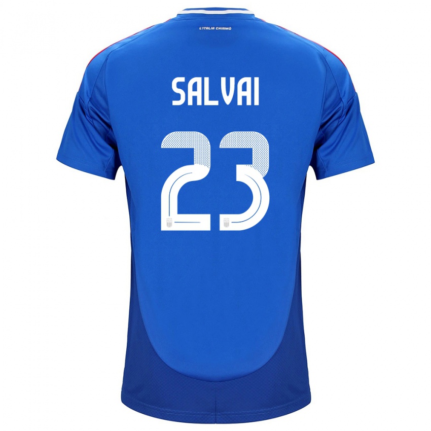 Kinderen Italië Cecilia Salvai #23 Blauw Thuisshirt Thuistenue 24-26 T-Shirt