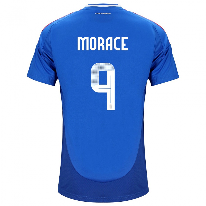 Kinderen Italië Carolina Morace #9 Blauw Thuisshirt Thuistenue 24-26 T-Shirt