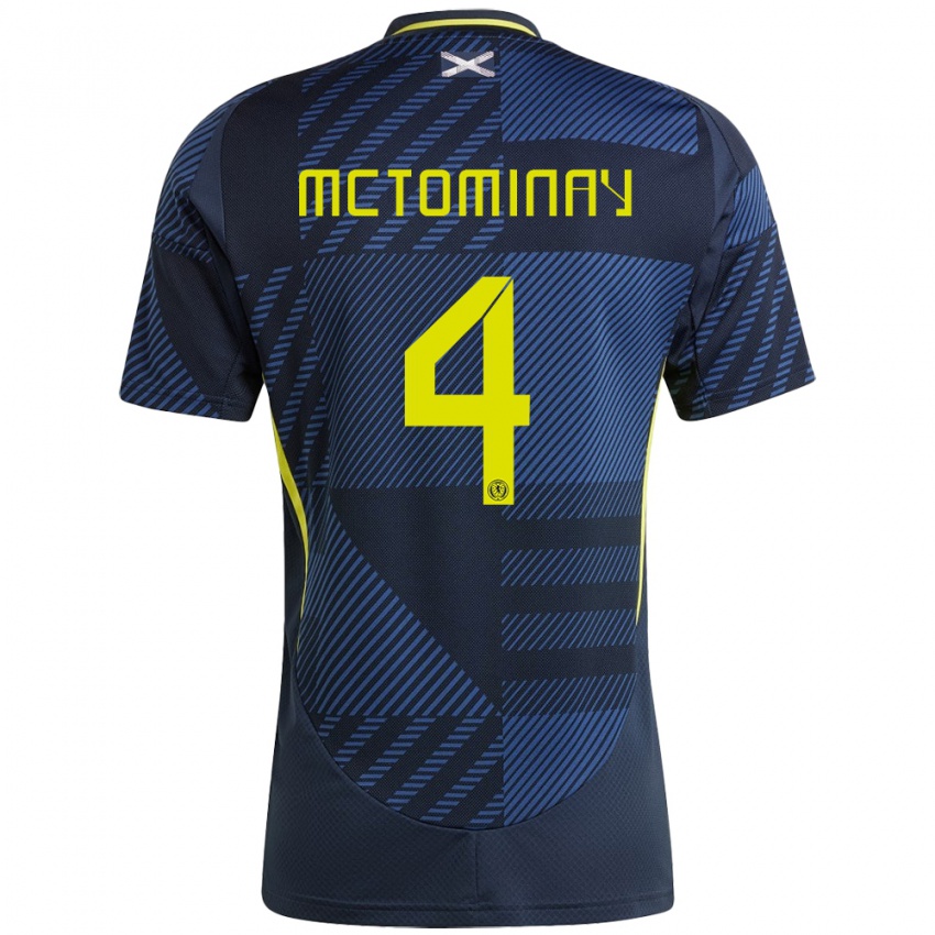 Kinderen Schotland Scott Mctominay #4 Donkerblauw Thuisshirt Thuistenue 24-26 T-Shirt