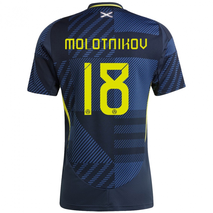 Kinderen Schotland Rudi Molotnikov #18 Donkerblauw Thuisshirt Thuistenue 24-26 T-Shirt