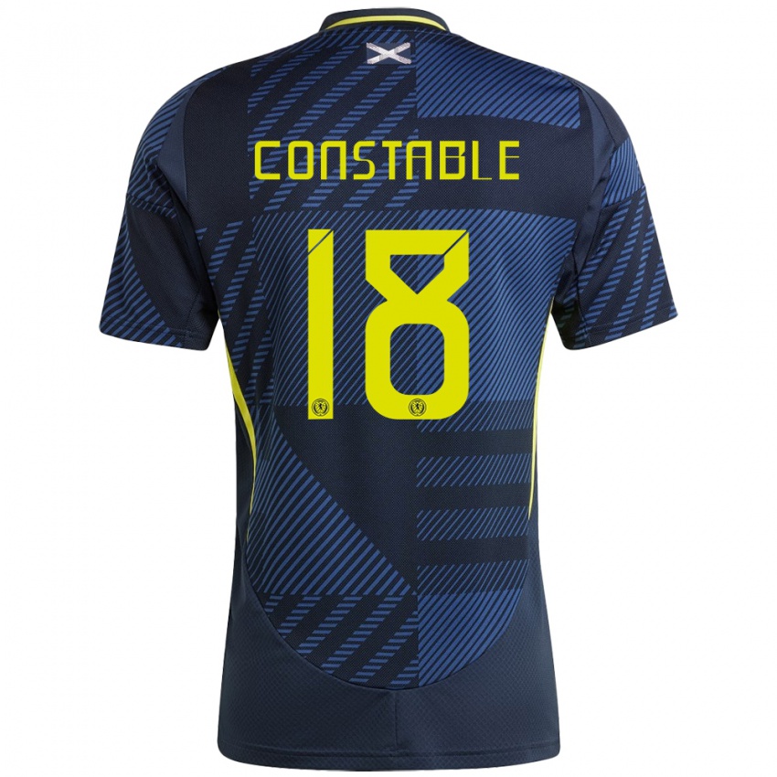 Kinderen Schotland Scott Constable #18 Donkerblauw Thuisshirt Thuistenue 24-26 T-Shirt