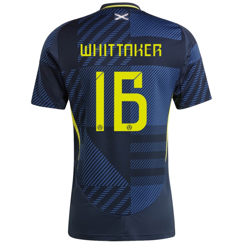 Kinderen Schotland Rory Whittaker #16 Donkerblauw Thuisshirt Thuistenue 24-26 T-Shirt