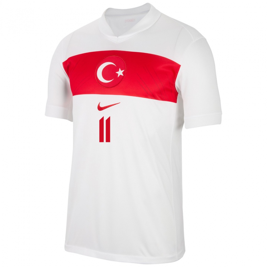 Kinderen Turkije Yusuf Yazıcı #11 Wit Thuisshirt Thuistenue 24-26 T-Shirt