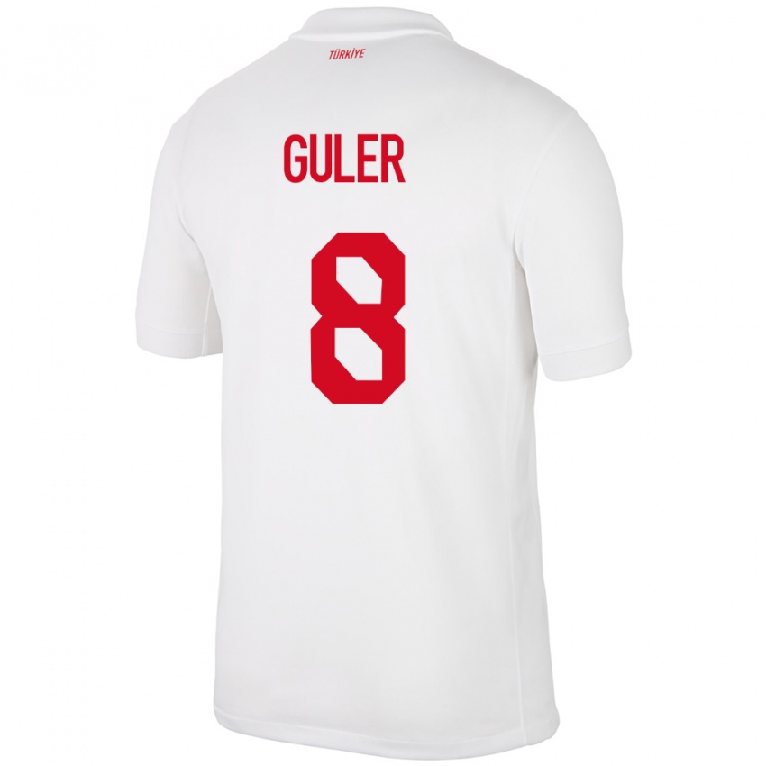 Kinderen Turkije Arda Güler #8 Wit Thuisshirt Thuistenue 24-26 T-Shirt