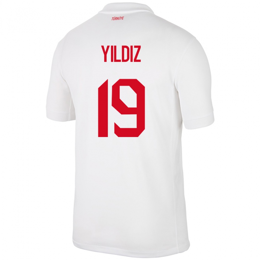 Kinderen Turkije Kenan Yıldız #19 Wit Thuisshirt Thuistenue 24-26 T-Shirt