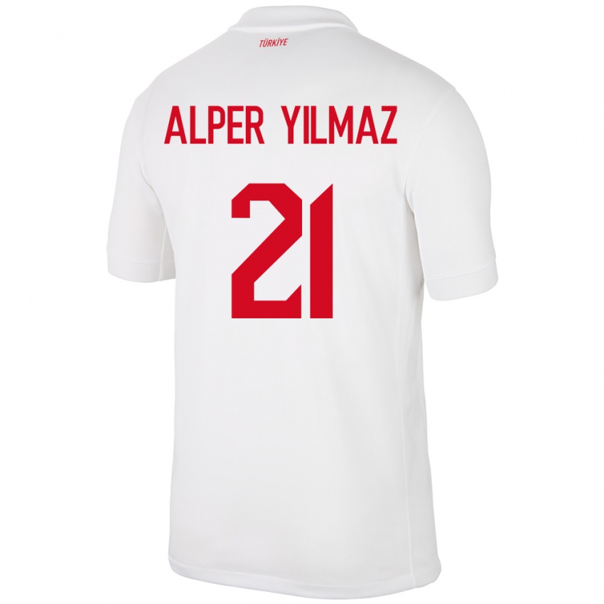 Kinderen Turkije Barış Alper Yılmaz #21 Wit Thuisshirt Thuistenue 24-26 T-Shirt