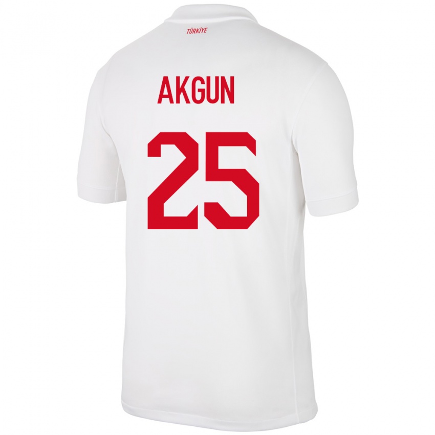 Kinderen Turkije Yunus Akgün #25 Wit Thuisshirt Thuistenue 24-26 T-Shirt