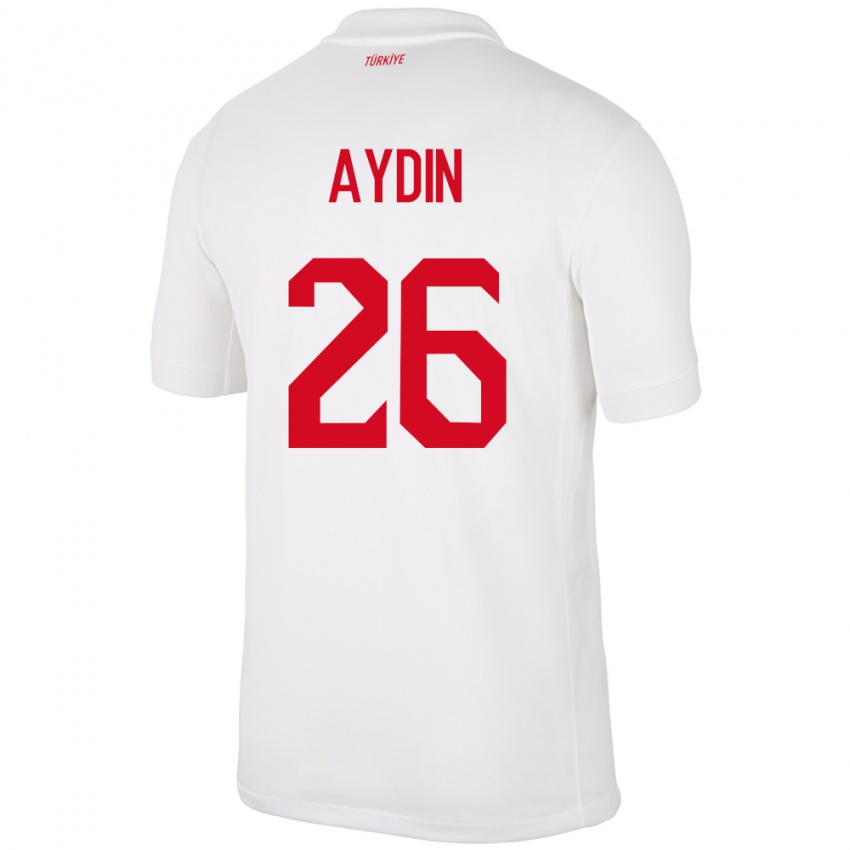 Kinderen Turkije Oğuz Aydın #26 Wit Thuisshirt Thuistenue 24-26 T-Shirt